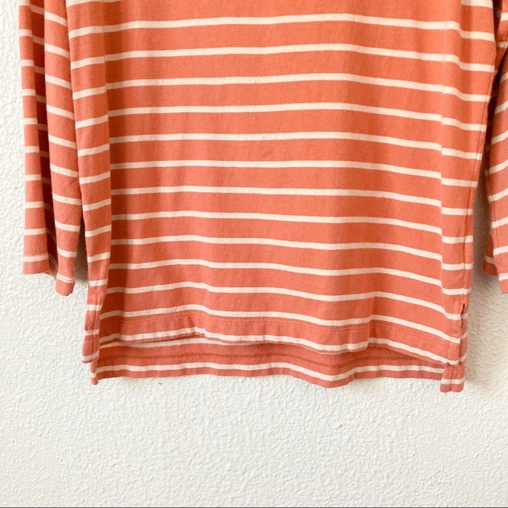 Madewell Striped Boatneck Size Top X Small Coral - Picture 8 of 13